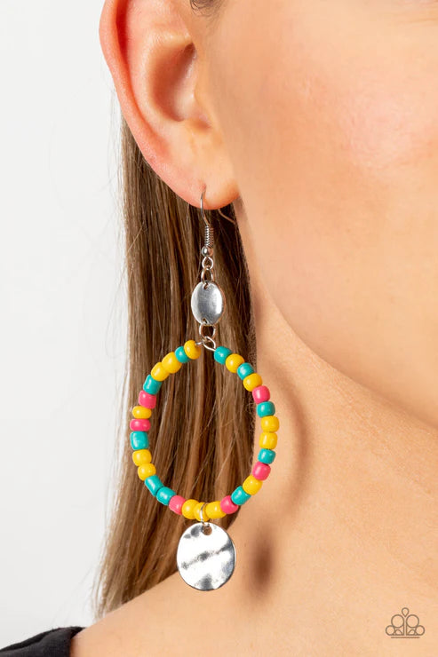 Cayman Catch - Yellow/Multi Earring