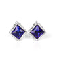 Sparkle Squared - Blue Clip-On Earring