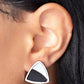 Kaleidoscopic Collision - Black Post Earring