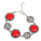 Positively Poppy - Red Bracelet