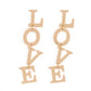 L-O-V-E - Gold Post Earring