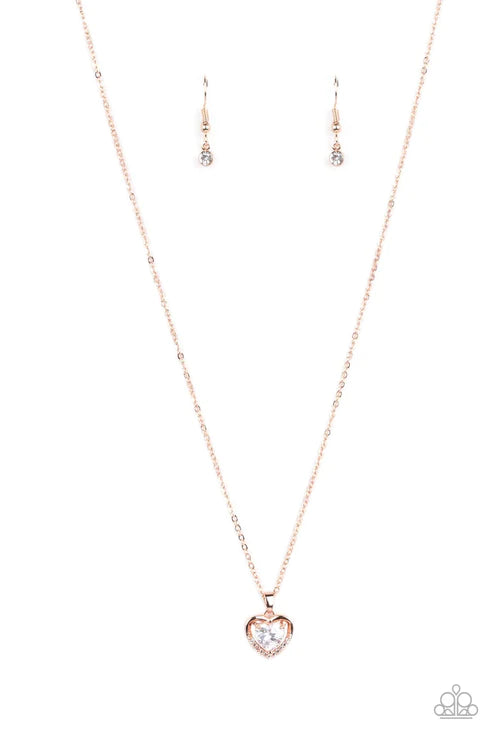 Effulgently Engaged - Rose Gold Necklace