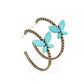 Bohemian Butterfly - Brass Hoop Earring