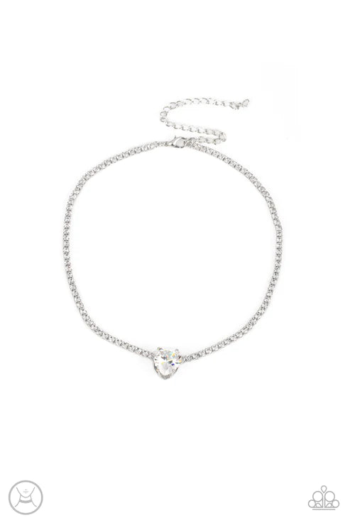 Flirty Fiancé - White Necklace