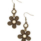 Free-Spirited Flourish - Brass Earring