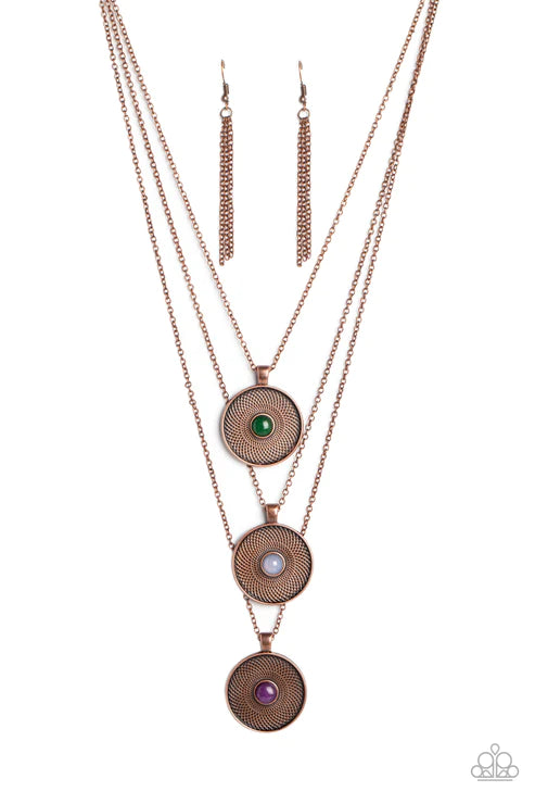 Geographic Grace - Copper Necklace