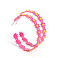 Daisy Disposition - Pink Hoop Earring