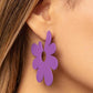 Flower Power Fantasy - Purple Hoop Earring