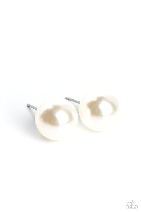 Debutante Details - White Post Earring