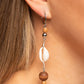 Coastal Cowabunga - Brown Hoop Earring