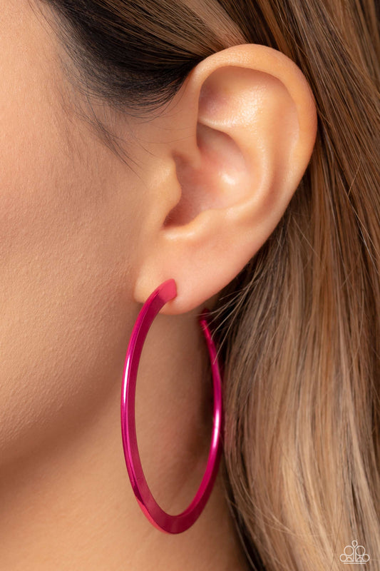 Pop HOOP - Pink Hoop Earring