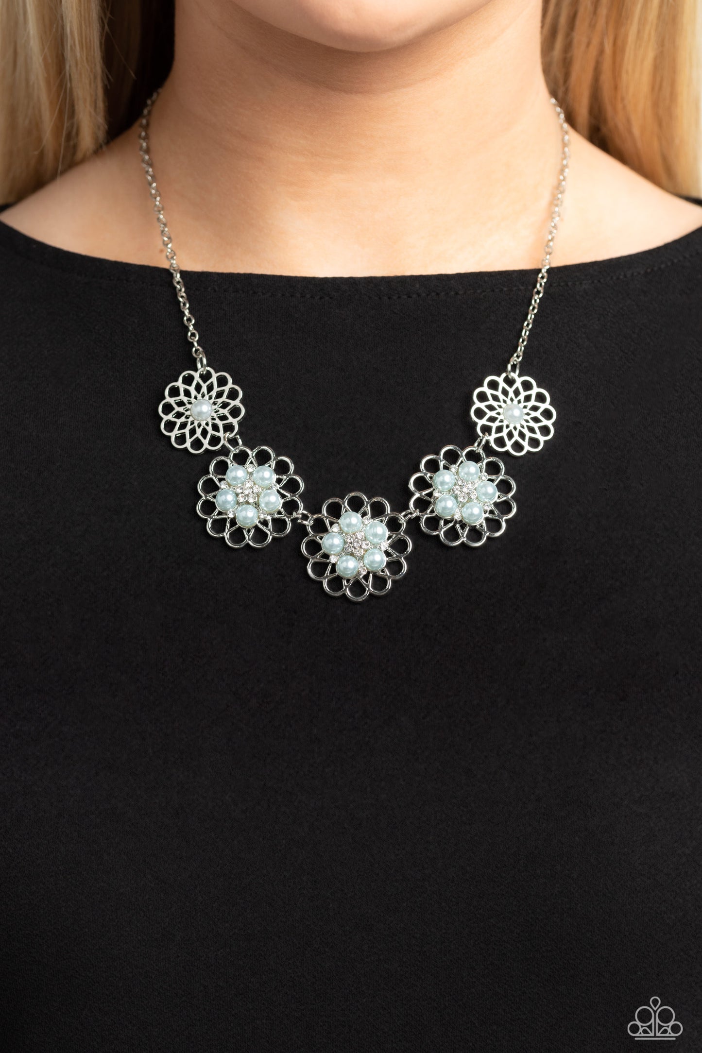 Mandala Mosaic - Blue Necklace