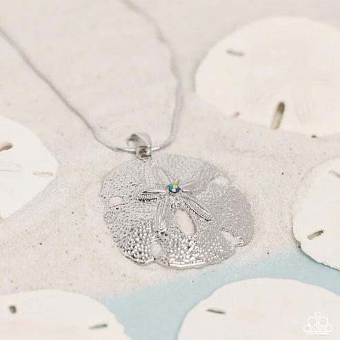 Seize the Sand Dollar - Green Necklace