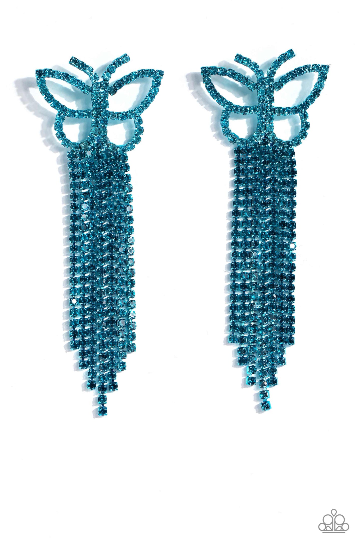 Billowing Butterflies - Blue Post Earring