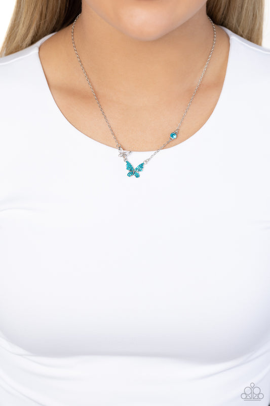 Can't BUTTERFLY Me Love - Blue Necklace