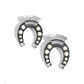 Harmonious Horseshoe - White Clip-On Earring