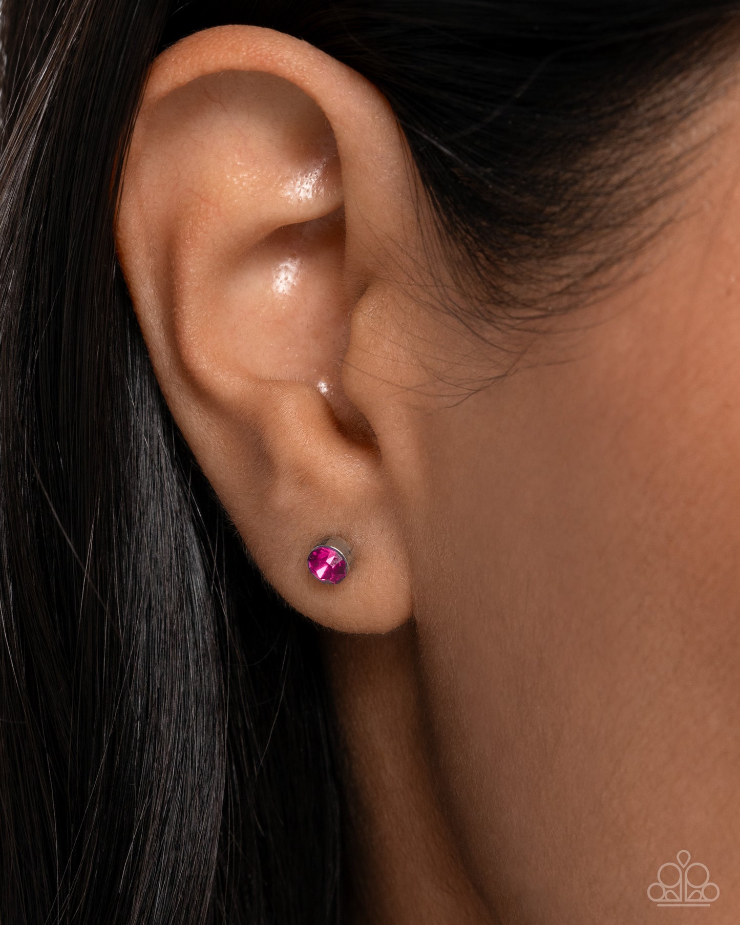 Logical Light - Pink Post Earring