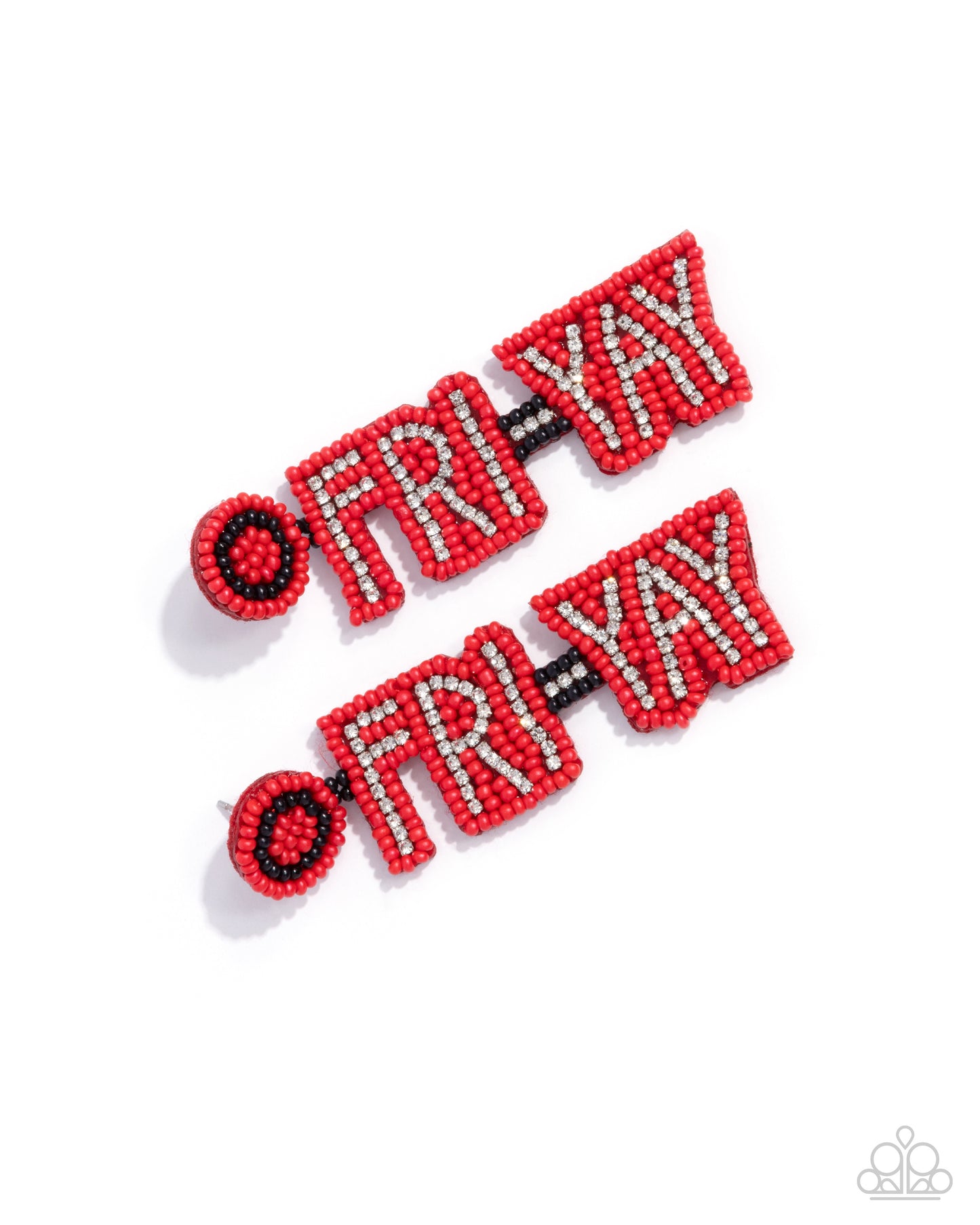 Its Friday! - Red Post Earring