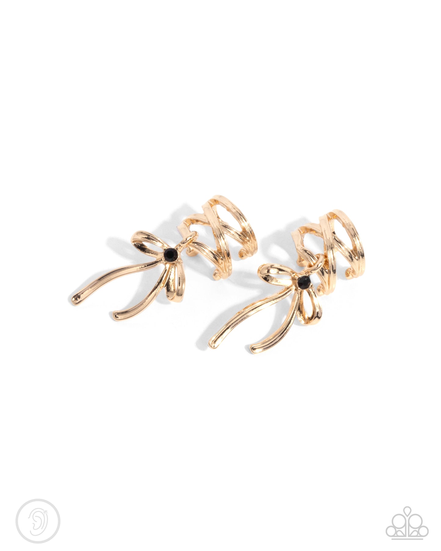 Ballet Lacing - Gold Earring-Cuff