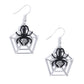 Spiderweb Statement - Black Earring