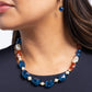 Crackling Chic - Blue Necklace