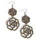 Reminiscent Rosette - Brass Earring