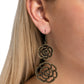 Reminiscent Rosette - Brass Earring