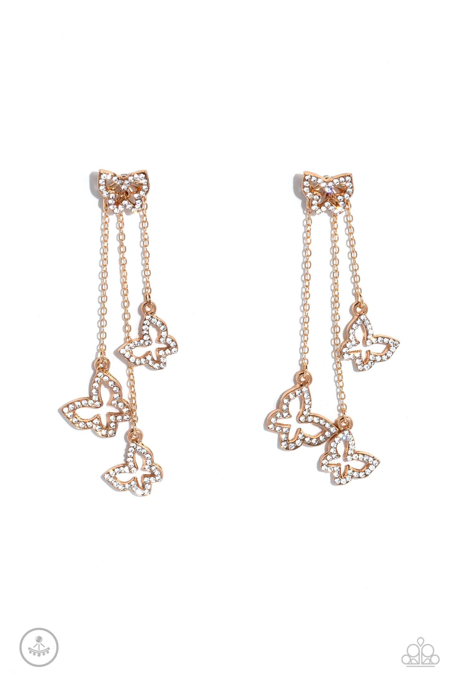 Boisterous Butterfly - Gold Post Earring