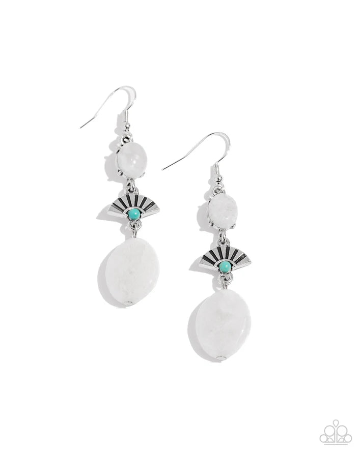 Creative Cascade - White Earring