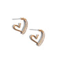 Curling Cameo - Gold Hoop Earring