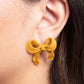 Dapper Dedication - Yellow Post Earring