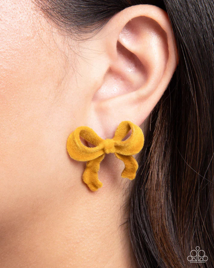 Dapper Dedication - Yellow Post Earring