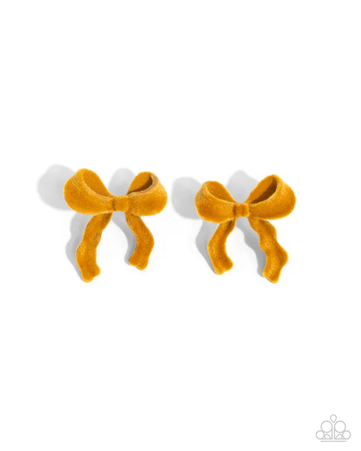 Dapper Dedication - Yellow Post Earring