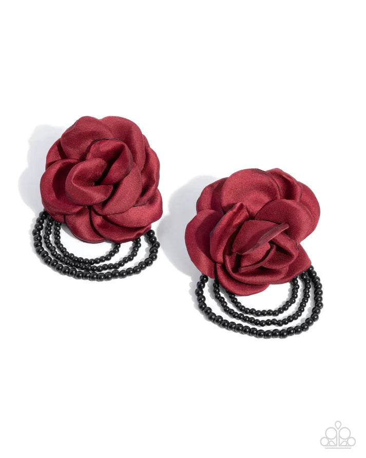 Dramatic Dame - Red Post Earring