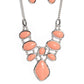 Dreamily Decked Out - Orange Necklace