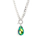 Edgy Exaggeration - Green Necklace