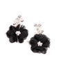 Fashionable Flower Girl - Black Earring