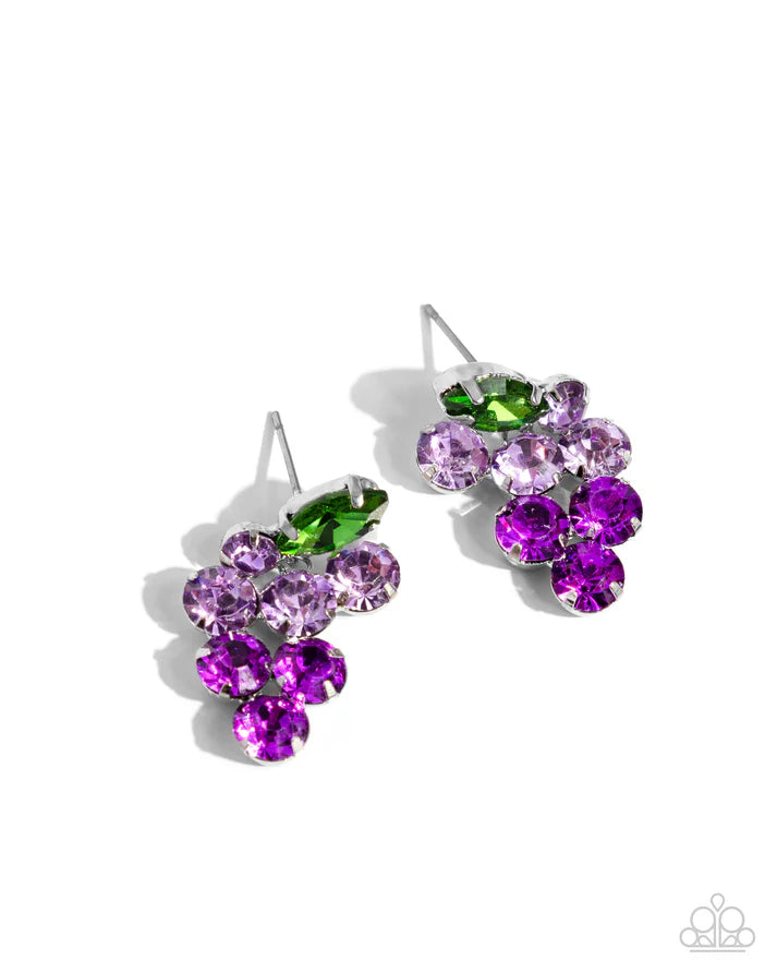 Grapevine Grace - Purple Post Earring