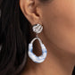 High-Sheen Swirls - Blue Post Earring