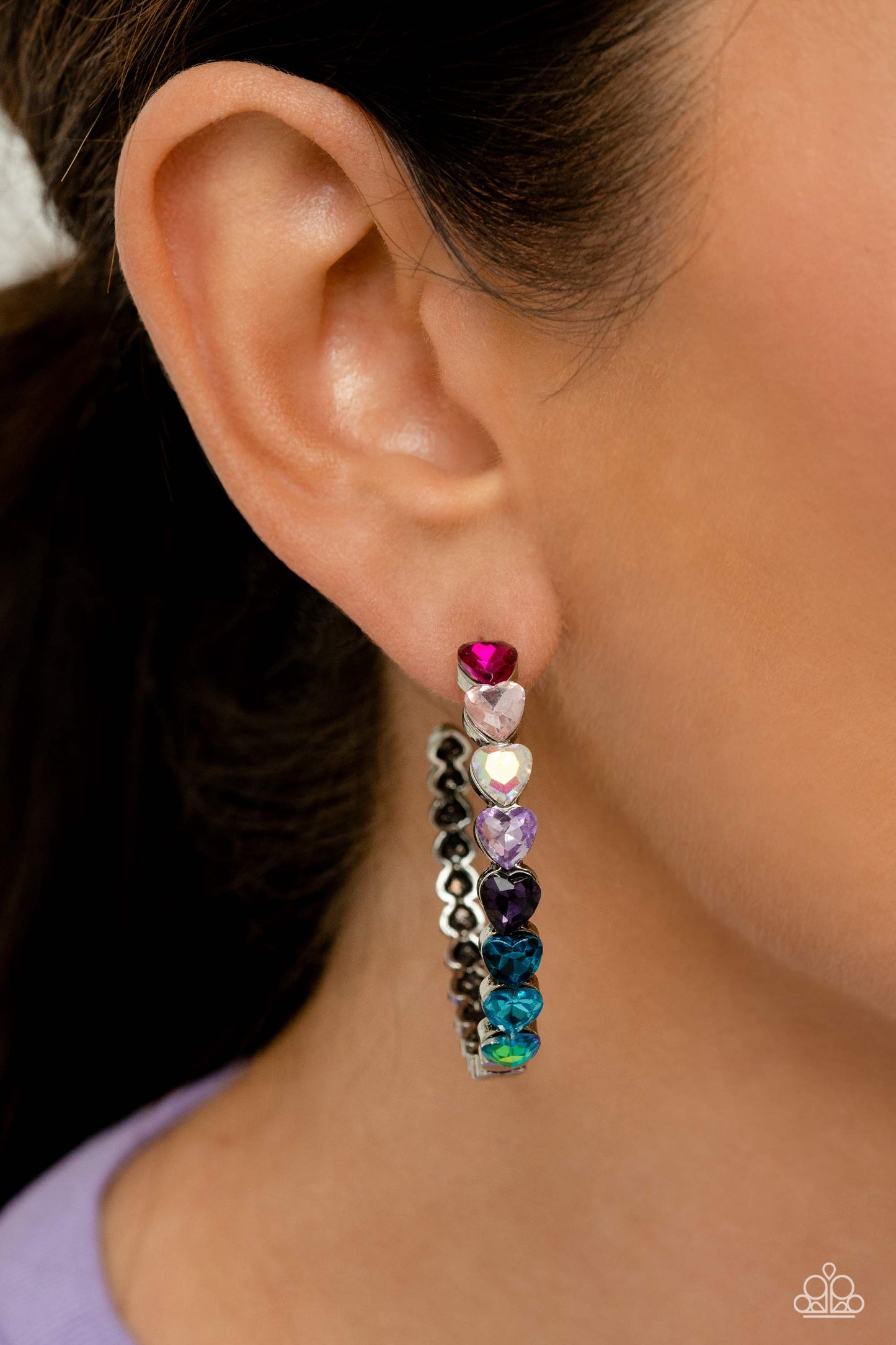 Hypnotic Heart Attack - Multi Hoop Earring