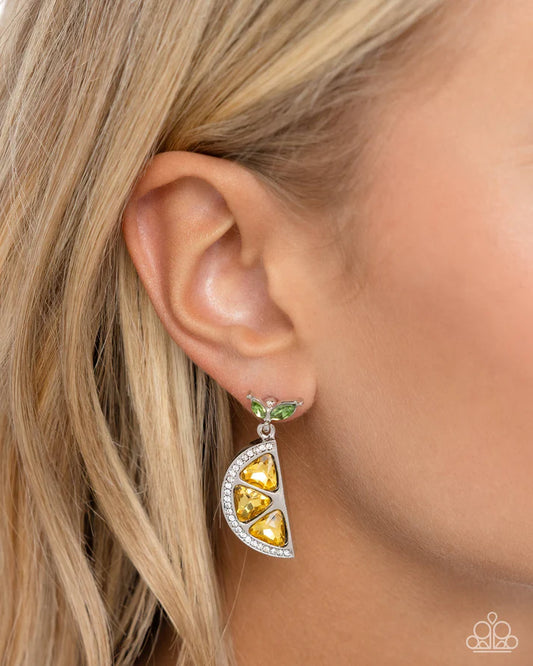 Lady Lemon - Yellow Post Earring