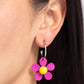 More FLOWER To You! - Pink Hoop Earring