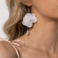 Oversized Opulence - White Earring