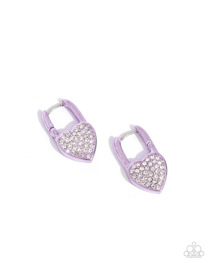 Padlocked Promise - Purple Hoops-Hinge