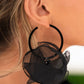 Passionate Promenade - Black Hoop Earring