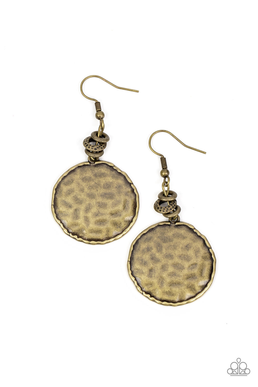 Prehistoric Perfection - Brass Earring