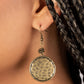 Prehistoric Perfection - Brass Earring