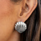 Seashell Surprise - Silver Hoops-Hinge