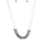 Shimmering High Society - Silver Necklace