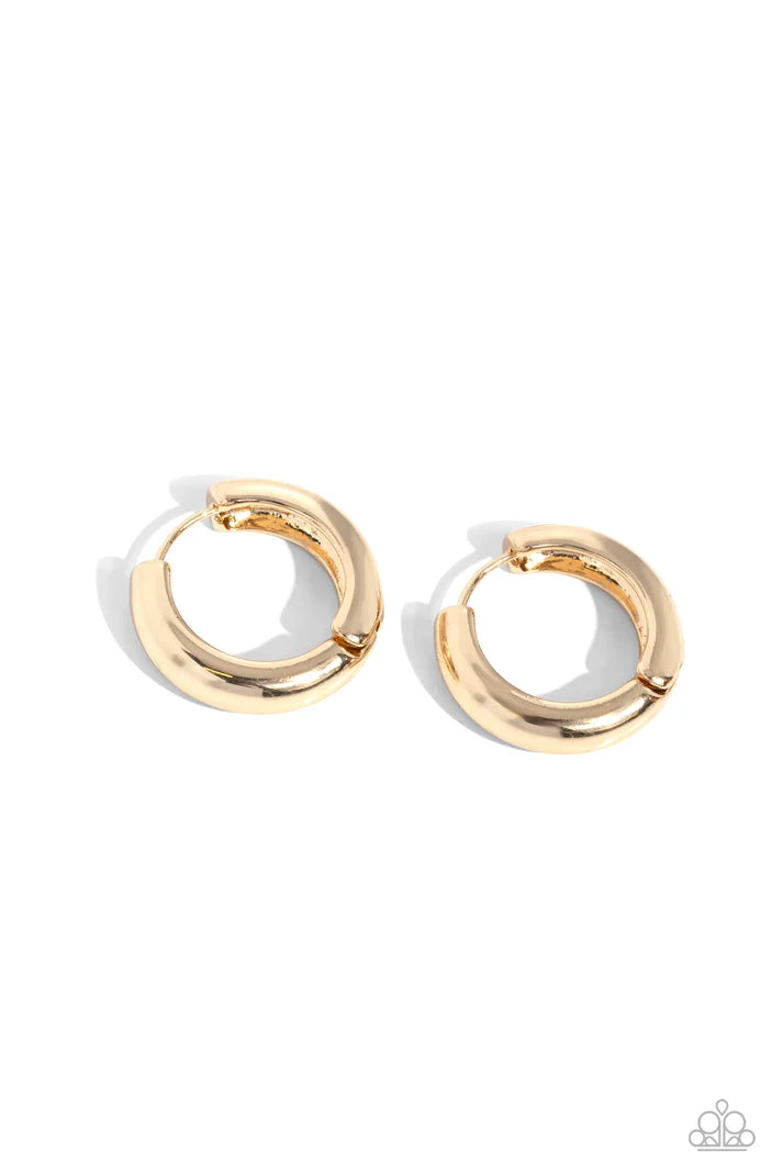 Simply Sinuous - Gold Hoops-Hinge